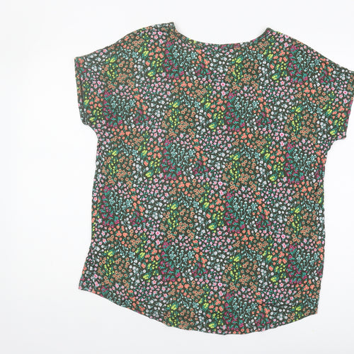 Lands' End Women's Multicoloured Floral T-Shirt, Size M