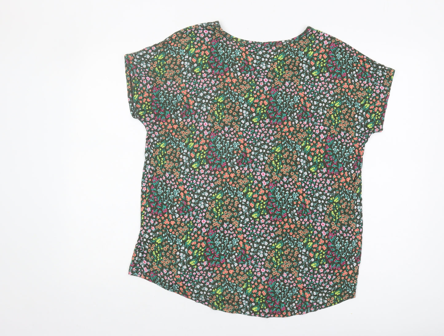 Lands' End Women's Multicoloured Floral T-Shirt, Size M