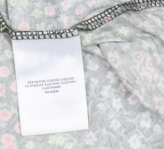 Lands' End Women's Multicoloured Floral T-Shirt, Size M