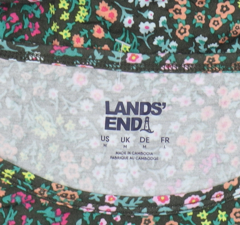 Lands' End Women's Multicoloured Floral T-Shirt, Size M