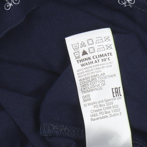 Marks and Spencer Blue Graphic Print T-Shirt 2XL