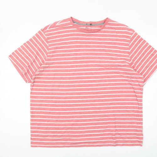 Marks and Spencer Women’s Pink Striped T-Shirt XL