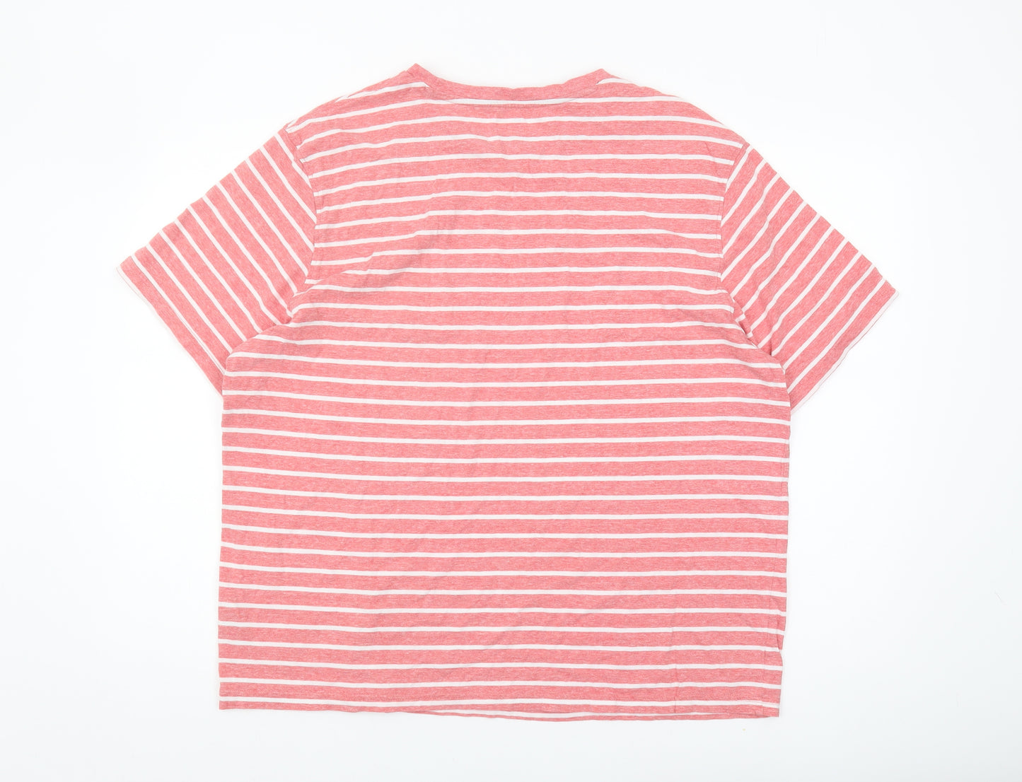 Marks and Spencer Women’s Pink Striped T-Shirt XL