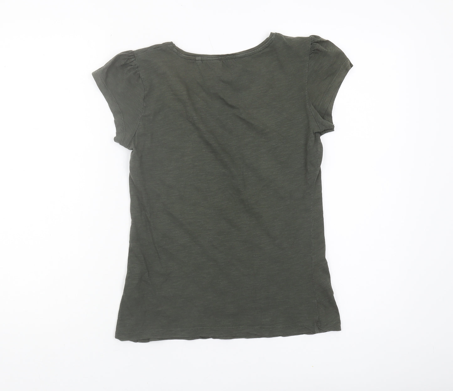 Red Herring Green Cotton T-Shirt Size 8 Women's