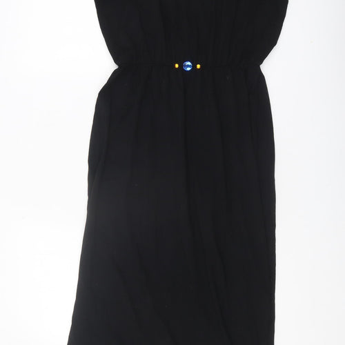 Marks and Spencer Women's Black Cotton Slip Dress