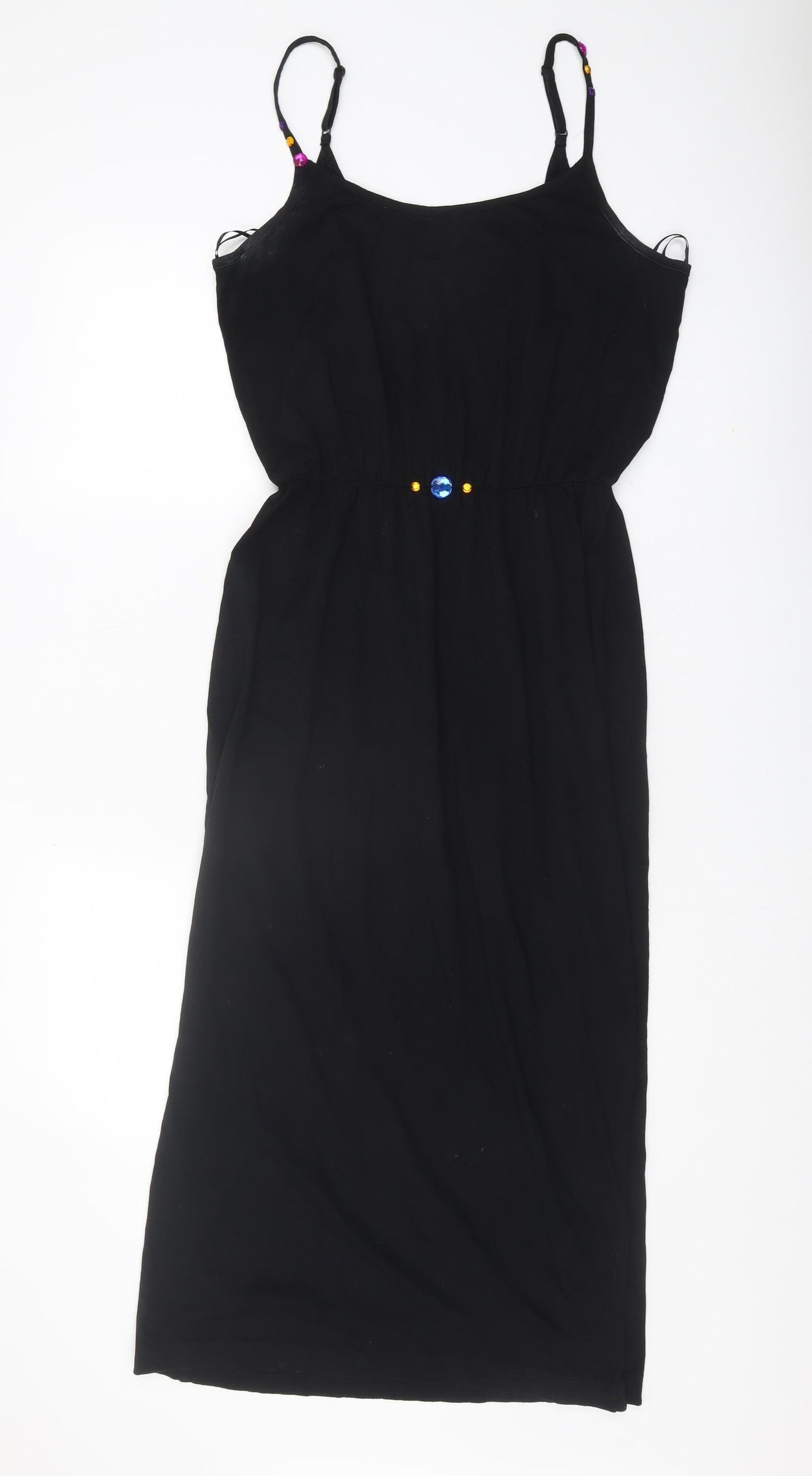 Marks and Spencer Women's Black Cotton Slip Dress