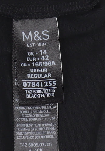 Marks and Spencer Women's Black Cotton Slip Dress