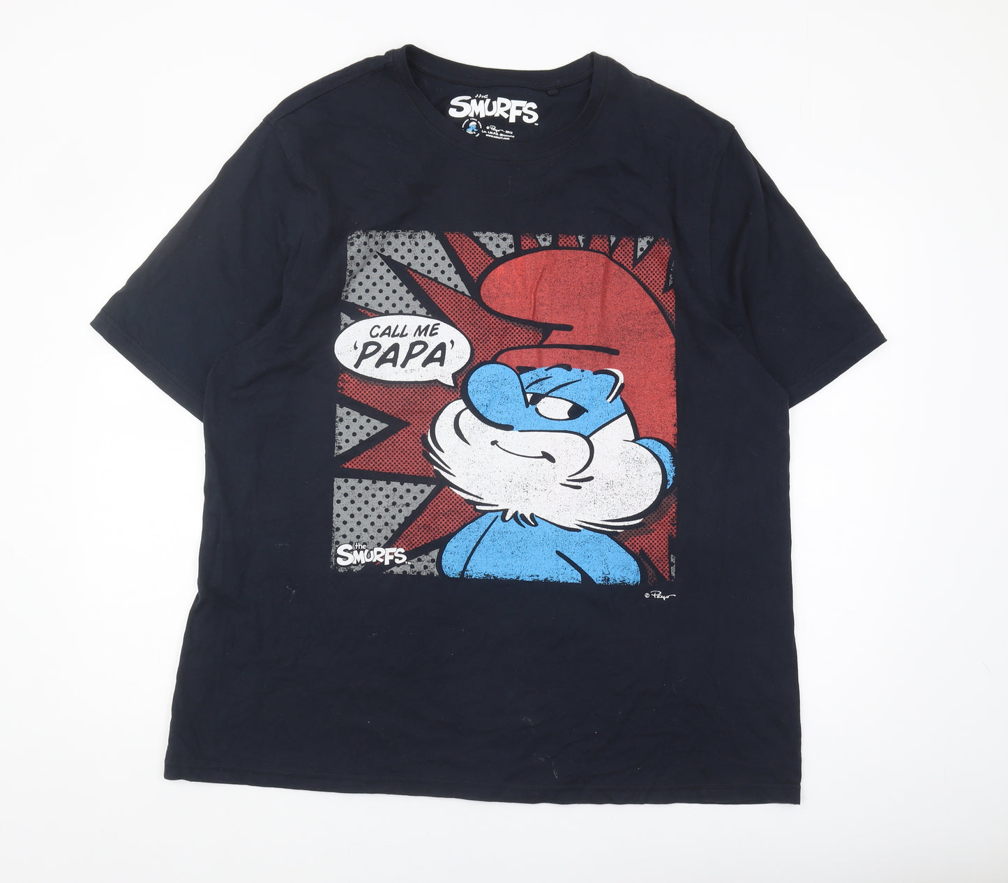 The Smurfs 2XL Blue Graphic T-Shirt