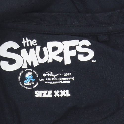 The Smurfs 2XL Blue Graphic T-Shirt