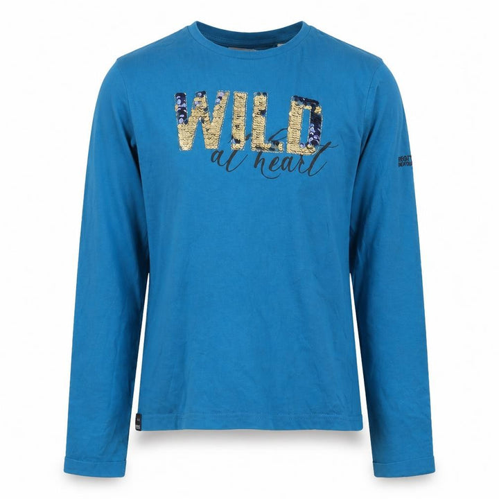 Regatta Girls Blue Graphic Long Sleeve T-Shirt, 12 Years