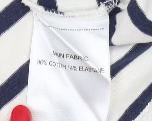 Peter Storm Women's Blue Striped T-Shirt - Size 14