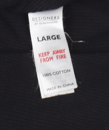 Designers Debenhams Men's Black T-Shirt L V-Neck