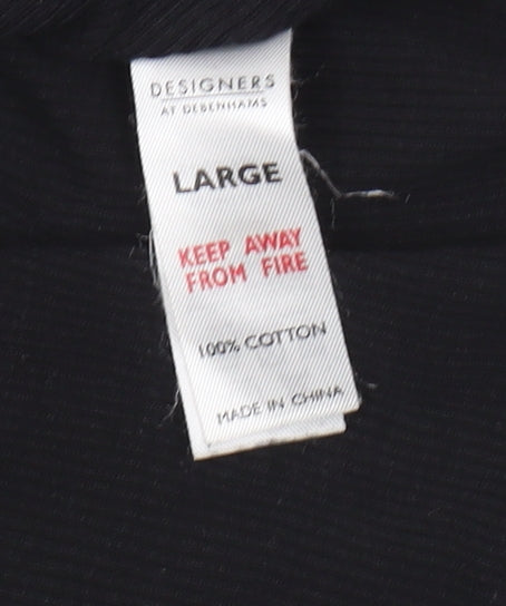 Designers Debenhams Men's Black T-Shirt L V-Neck