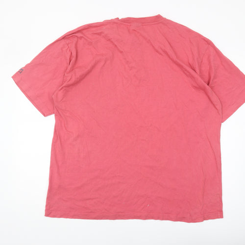 Cotton Traders Men's Red 2XL Henley T-Shirt