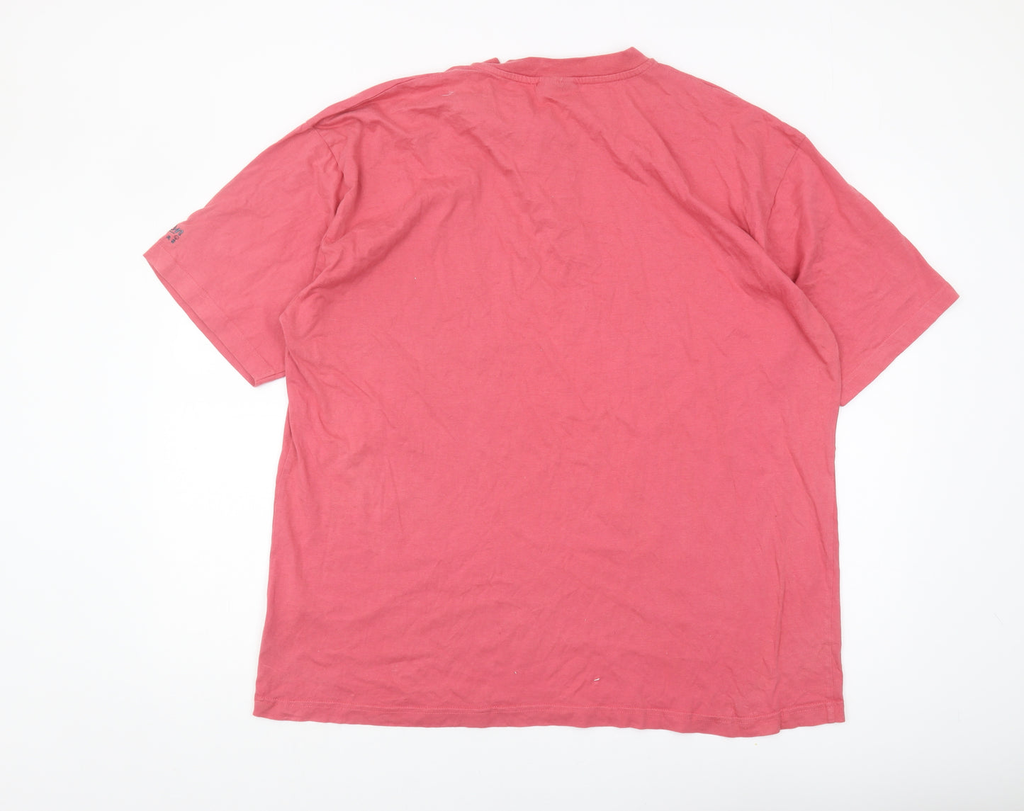 Cotton Traders Men's Red 2XL Henley T-Shirt