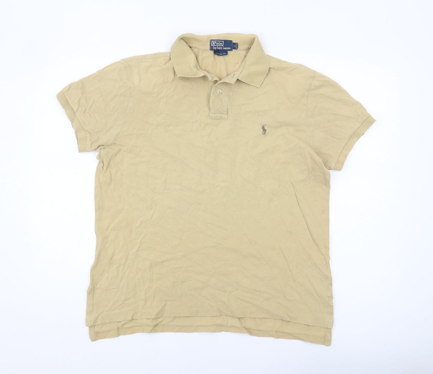 Ralph Lauren Men's Beige Polo L Regular Fit