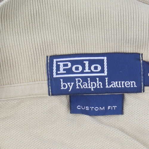 Ralph Lauren Men's Beige Polo L Regular Fit