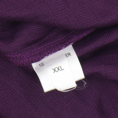 Saloos Collection Women's Purple 3/4 Sleeve Top XL