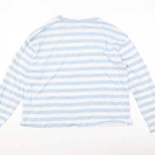 Monki Women's Blue Striped Long Sleeve T-Shirt Size 12