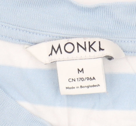 Monki Women's Blue Striped Long Sleeve T-Shirt Size 12