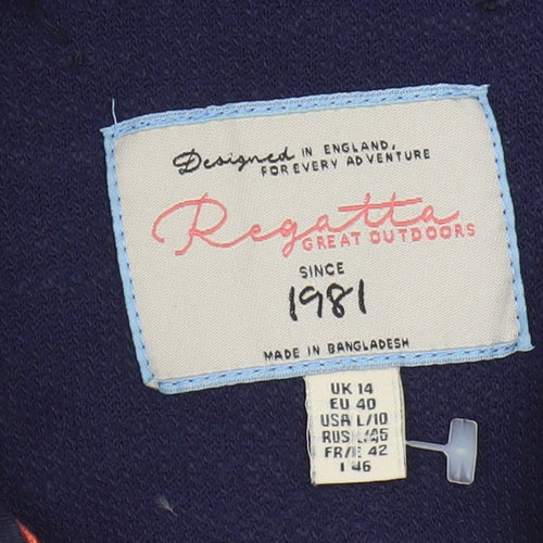 Regatta Women's Blue Full Zip Hoodie Size 14