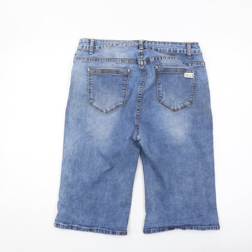 CUSHEN Blue Men’s Cargo Denim Shorts, Size 36, Distressed