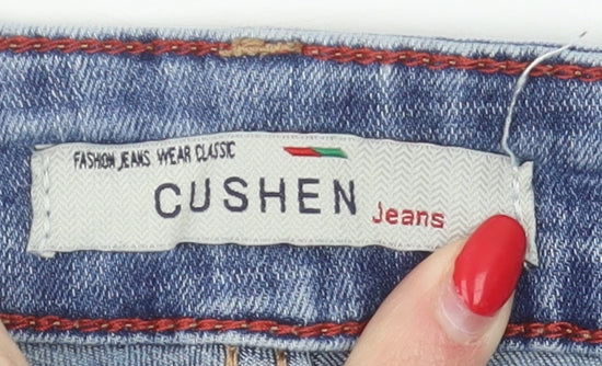 CUSHEN Blue Men’s Cargo Denim Shorts, Size 36, Distressed