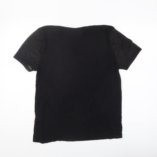 New Look Girls Black Graphic Jersey T-Shirt 12-13 Years