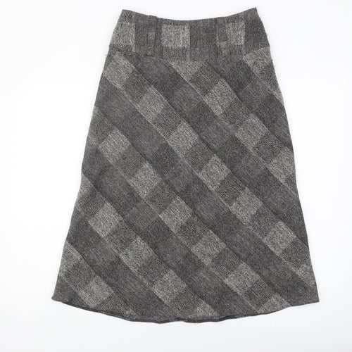 Marks and Spencer Grey A-Line Midi Skirt Size 8 Women