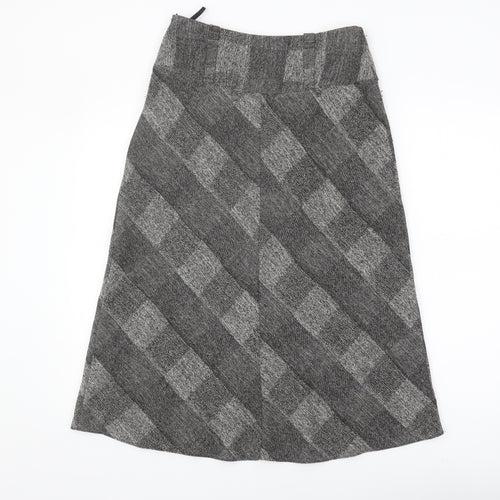 Marks and Spencer Grey A-Line Midi Skirt Size 8 Women