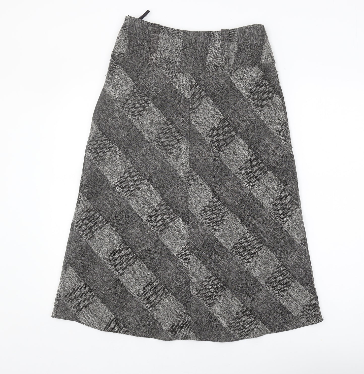 Marks and Spencer Grey A-Line Midi Skirt Size 8 Women