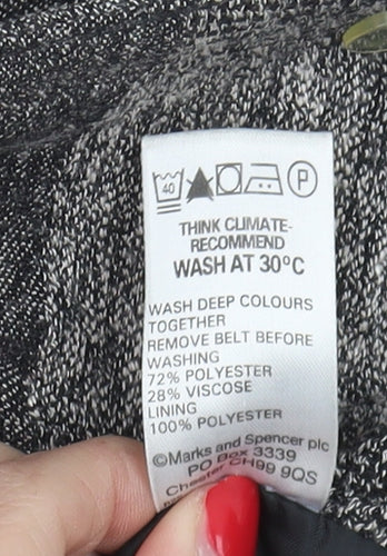 Marks and Spencer Grey A-Line Midi Skirt Size 8 Women