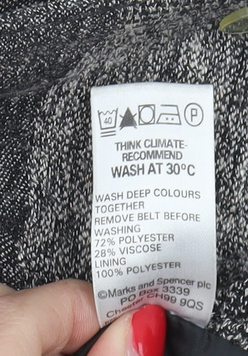 Marks and Spencer Grey A-Line Midi Skirt Size 8 Women