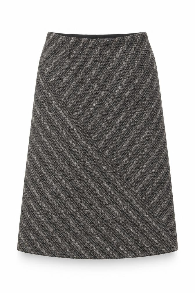 Debenhams Women's Grey Striped Pencil Skirt Size 12
