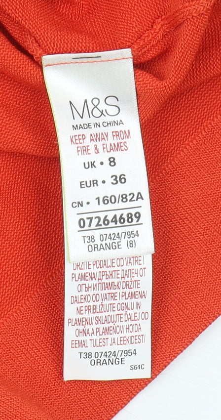 Marks and Spencer Women's Orange Pullover Jumper