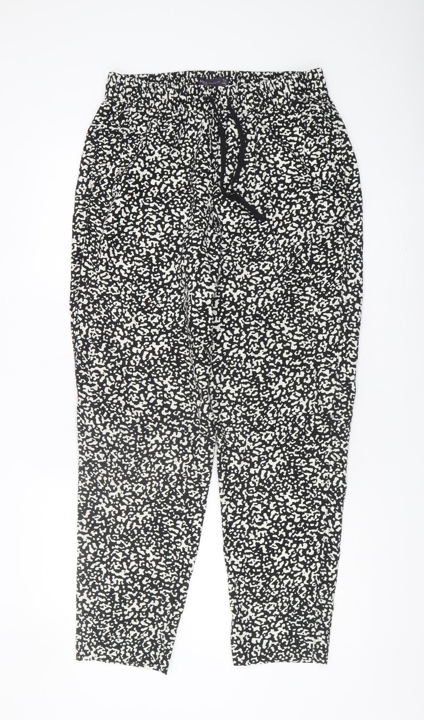 Marks and Spencer Women's Black Elastic Waist Trousers