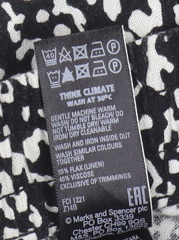 Marks and Spencer Women's Black Elastic Waist Trousers