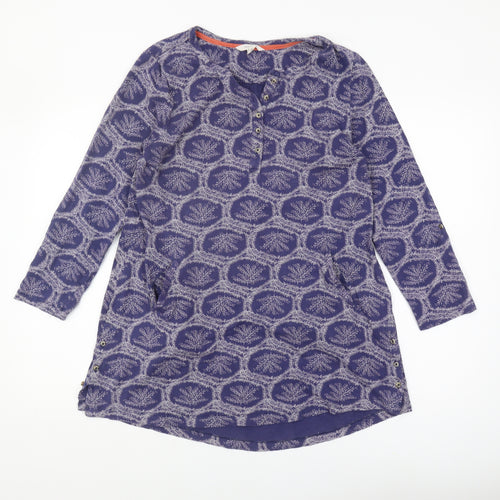 White Stuff Women's Purple Tunic Blouse Size 12
