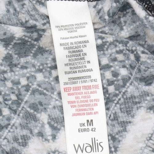 Wallis Women's Geometric Blouse Black Size M