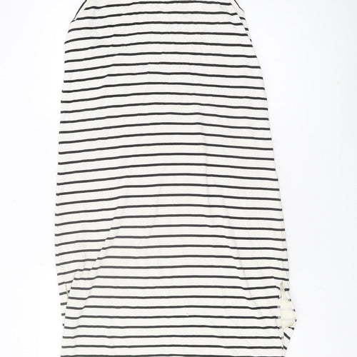 Banana Republic Women's White Striped Shift Dress S