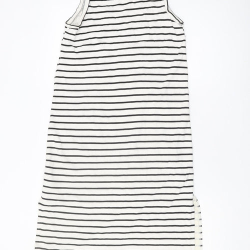 Banana Republic Women's White Striped Shift Dress S