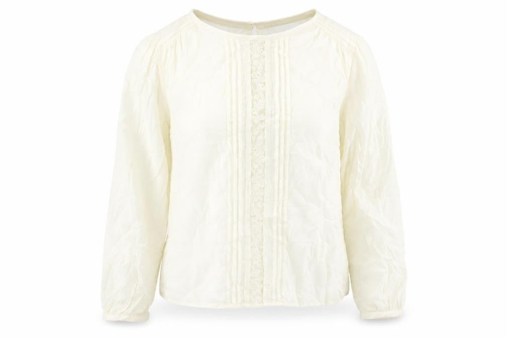 Front view of La Redoute Creation Ivory Women’s Long Sleeve Blouse, size UK 10