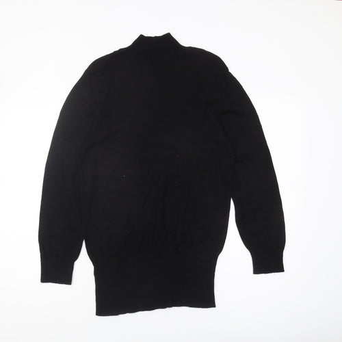 Wallis Women's Black Pullover Mock Neck Jumper Size 12