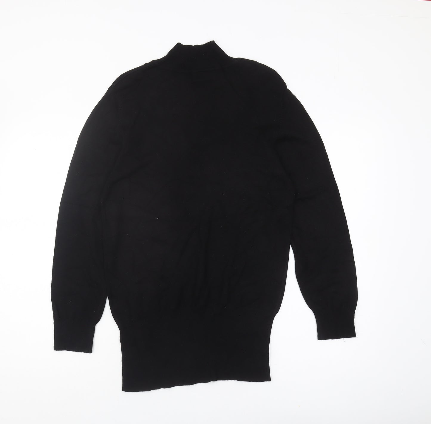 Wallis Women's Black Pullover Mock Neck Jumper Size 12