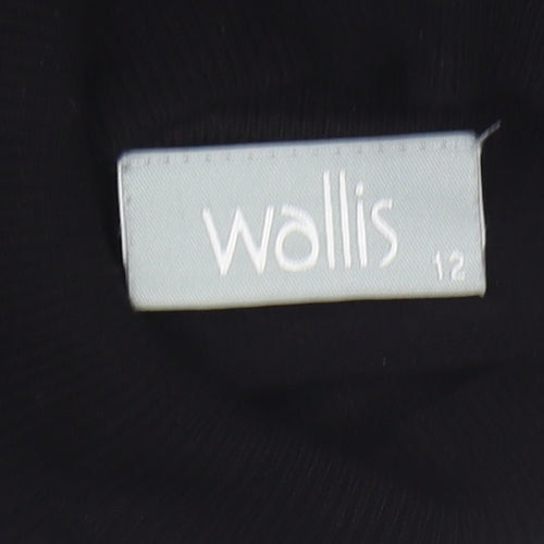 Wallis Women's Black Pullover Mock Neck Jumper Size 12