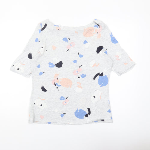 Marks and Spencer Women's Grey Floral Top Size 14