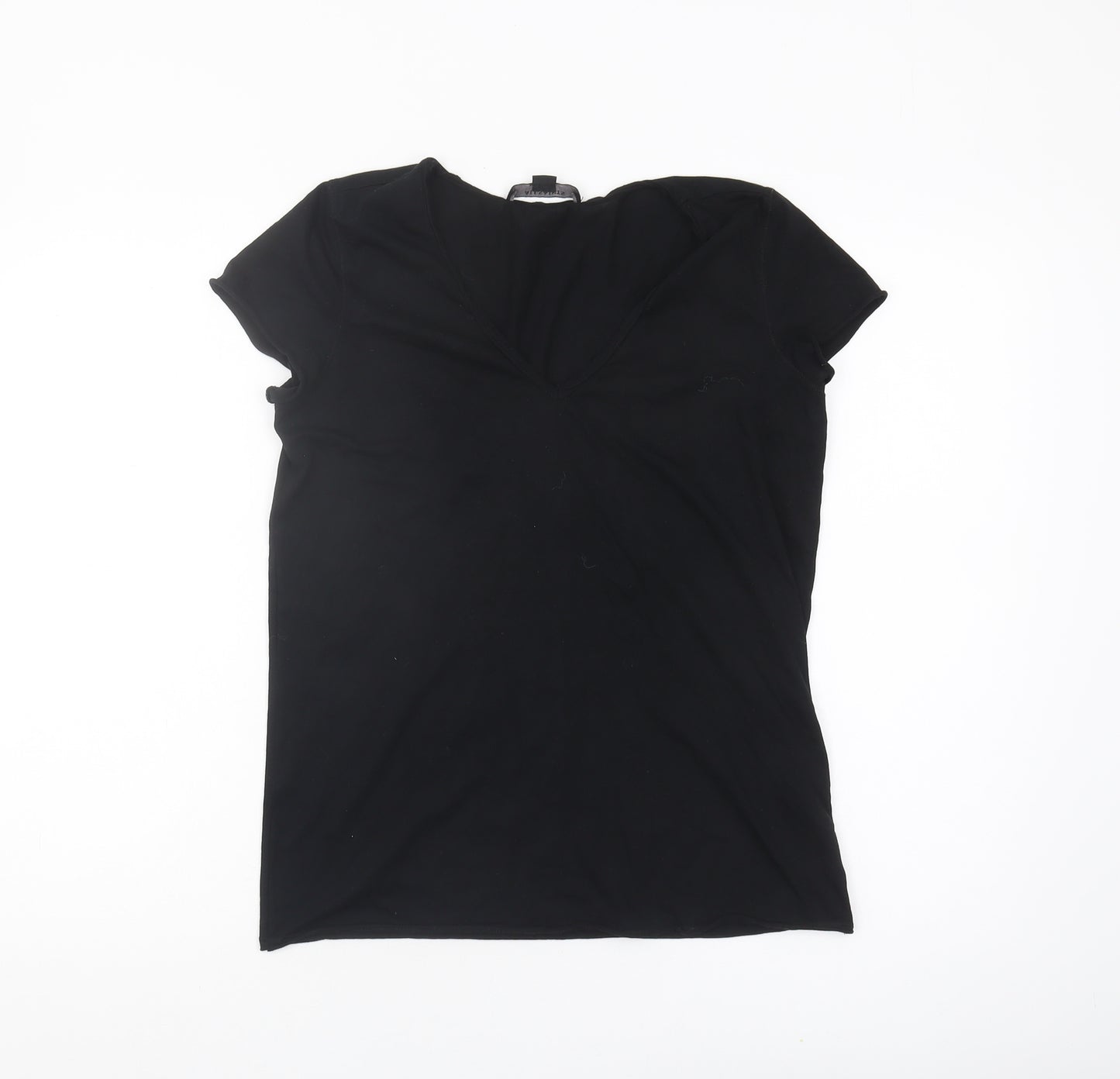 AllSaints Women's Black XS V-Neck T-Shirt