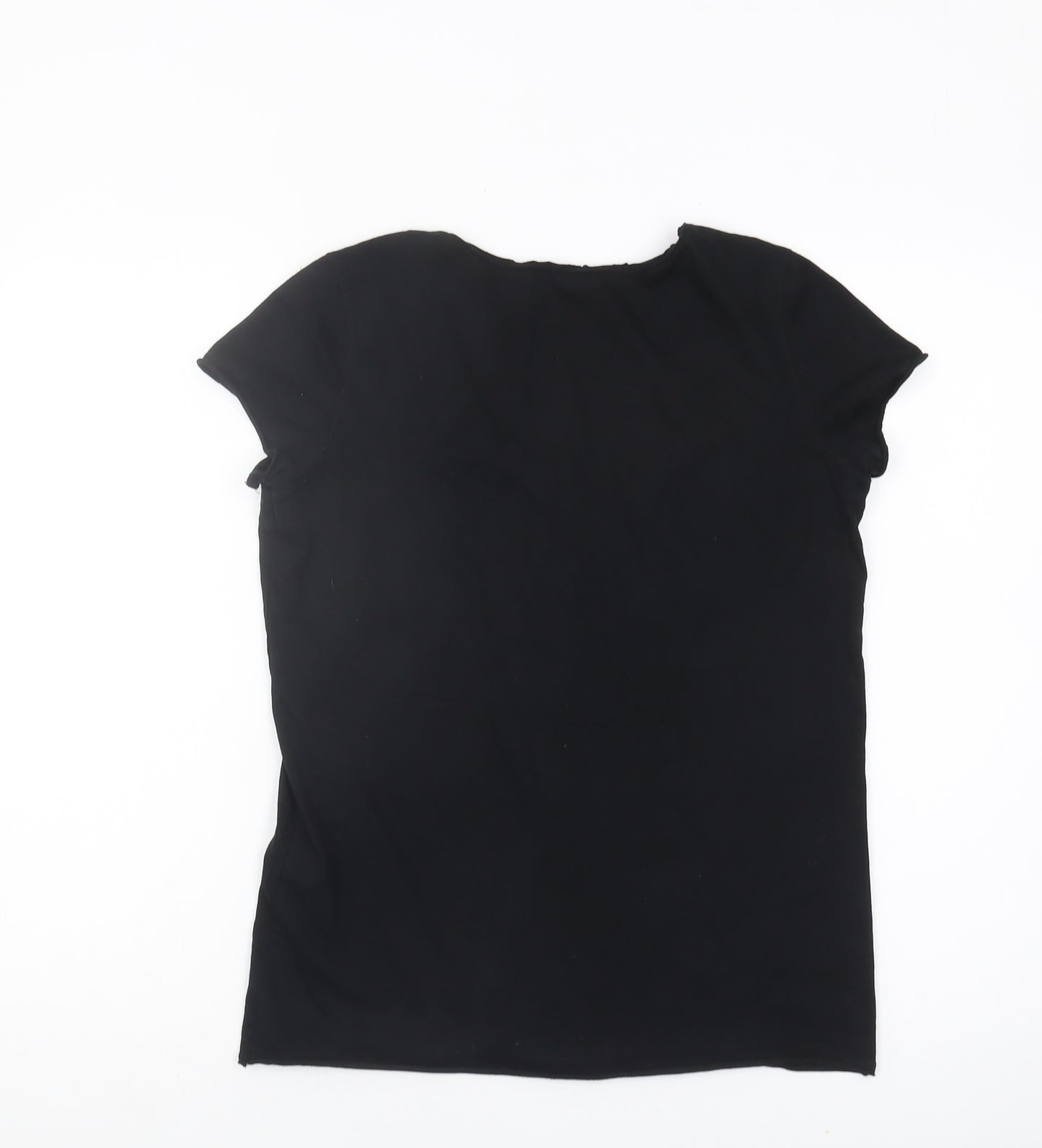 AllSaints Women's Black XS V-Neck T-Shirt