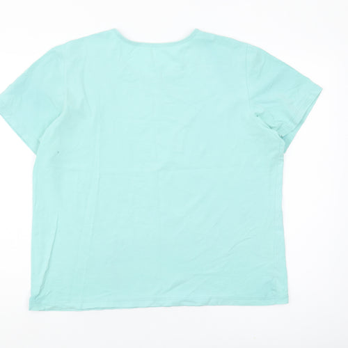 Orvis Women's Blue T-Shirt, L, Cotton, Casual Comfort