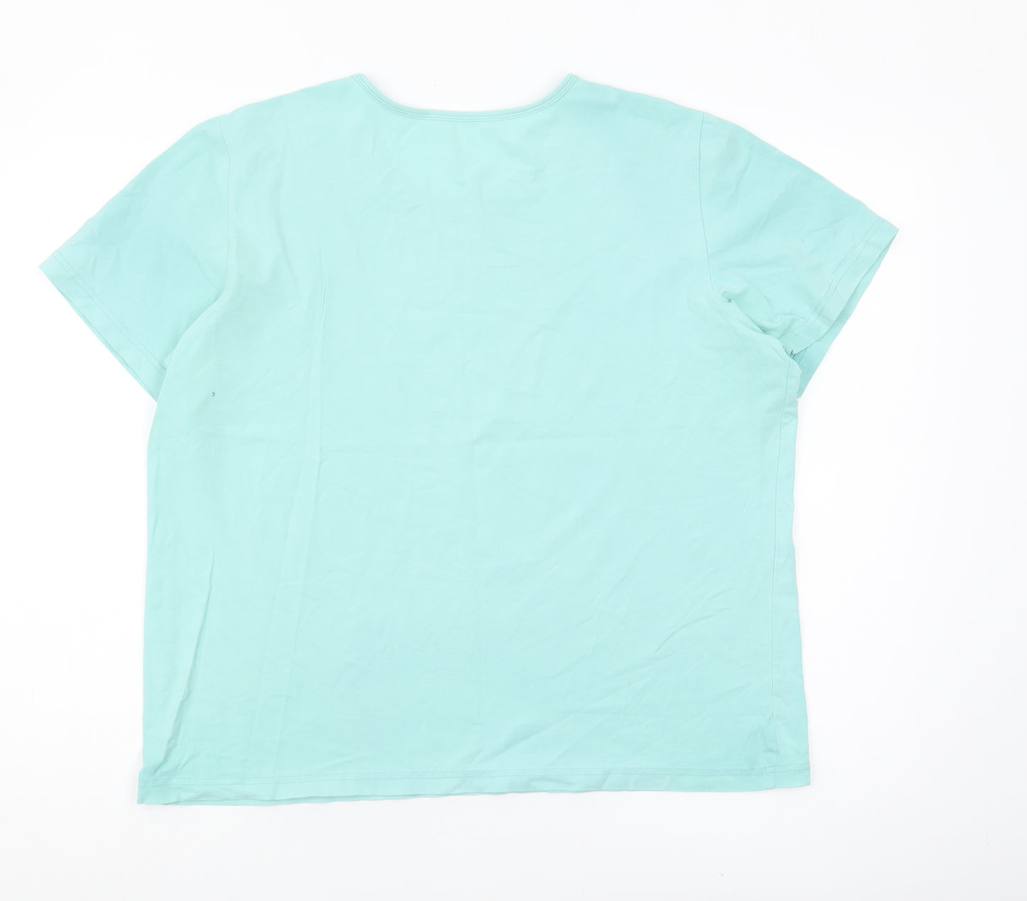 Orvis Women's Blue T-Shirt, L, Cotton, Casual Comfort